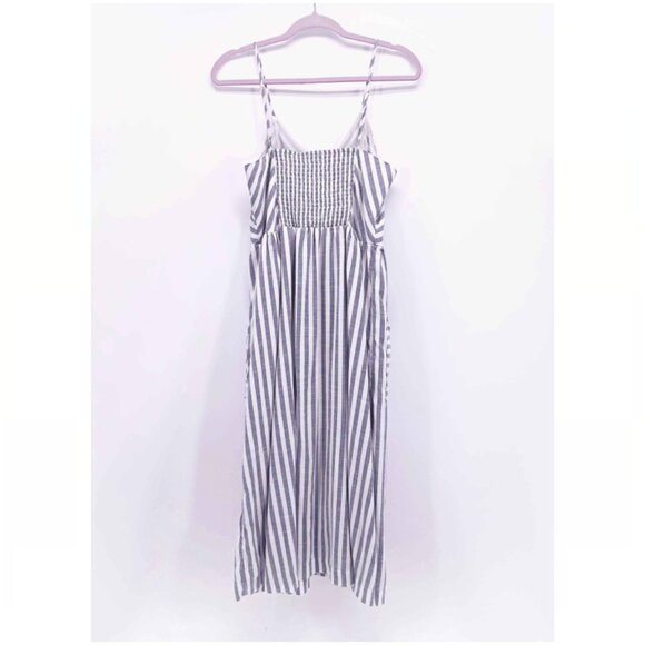 AEO Striped Button Front Midi Dress - Picture 7 of 10